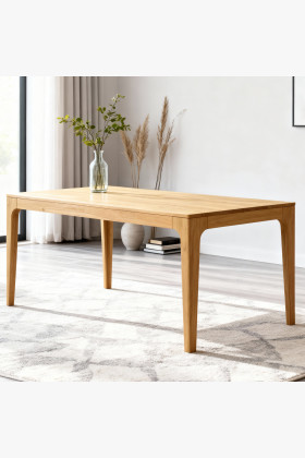 Ausziehbarer Esstisch Eiche 180-230 cm massiv natur